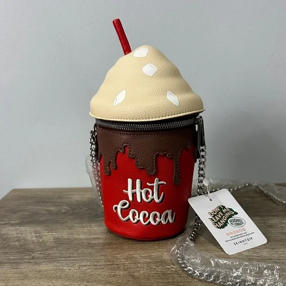 Skinny Dip London HOT COCOA Crossbody Chocolate Drip Chain Strap Purse NWT - Picture 1 of 8